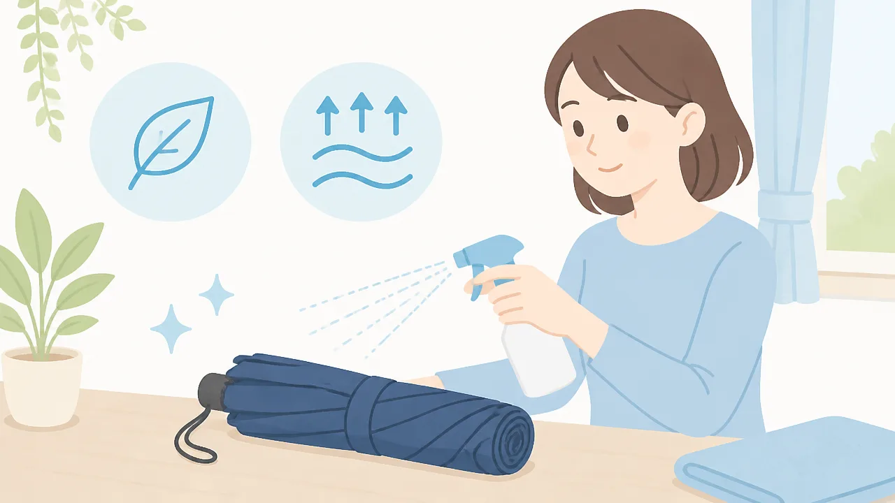 折り畳み傘の臭いにファブリーズは使える？対策と注意点